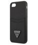 Original Case IPHONE SE 2022 / SE 2020 / 7 / 8 Guess Hardcase Saffiano Triangle Logo Cardslot black 3666339050177