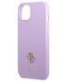 Original Case IPHONE 13 MINI Guess Hardcase Saffiano 4G Small Metal Logo purple 3666339048044