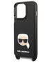 Original Case IPHONE 13 PRO Karl Lagerfeld Hardcase Saffiano Metal Karl Head black 3666339051754