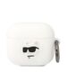 Case APPLE AIRPODS 3 Karl Lagerfeld Silicone Choupette Head 3D white 3666339087944