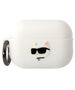 Case APPLE AIRPODS PRO 2 Karl Lagerfeld Silicone Choupette Head 3D white 3666339099275