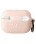 Case APPLE AIRPODS PRO 2 Karl Lagerfeld Silicone Choupette Head 3D light pink 3666339099282