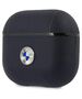 Original Case APPLE AIRPODS PRO 2 BMW Cover Geniune Leather Silver Logo (BMAP2SSLBK) black 3666339112295