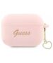 Original Case APPLE AIRPODS PRO 2 Guess Silicone Charm Heart Collection (GUAP2LSCHSP) pink 3666339111014