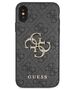 Original Case IPHONE X / XS Guess Hardcase 4G Big Metal Logo (GUHCPX4GMGGR) gray 3666339118914