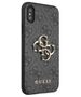 Original Case IPHONE X / XS Guess Hardcase 4G Big Metal Logo (GUHCPX4GMGGR) gray 3666339118914