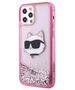 Original Case IPHONE 12 / 12 PRO Karl Lagerfeld Hardcase Glitter Choupette Head (KLHCP12MLNCHCP) pink 3666339119065