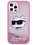 Original Case IPHONE 12 / 12 PRO Karl Lagerfeld Hardcase Glitter Choupette Head (KLHCP12MLNCHCP) pink 3666339119065