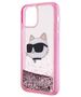 Original Case IPHONE 12 / 12 PRO Karl Lagerfeld Hardcase Glitter Choupette Head (KLHCP12MLNCHCP) pink 3666339119065