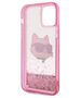 Original Case IPHONE 12 / 12 PRO Karl Lagerfeld Hardcase Glitter Choupette Head (KLHCP12MLNCHCP) pink 3666339119065