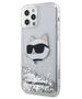 Original Case IPHONE 12 / 12 PRO Karl Lagerfeld Hardcase Glitter Choupette Head (KLHCP12MLNCHCS) silver 3666339119058