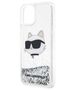 Original Case IPHONE 12 / 12 PRO Karl Lagerfeld Hardcase Glitter Choupette Head (KLHCP12MLNCHCS) silver 3666339119058