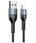 Cable 2A 1m USB - Lightning Usams U55 SJ448USB01 (US-SJ448) black 6958444912509