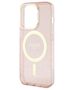 Original Case IPHONE 14 PRO Guess Hardcase Glitter Gold MagSafe (GUHMP14LHCMCGP) pink 3666339125882