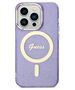 Original Case IPHONE 14 PRO Guess Hardcase Glitter Gold MagSafe (GUHMP14LHCMCGU) purple 3666339125684