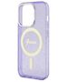 Original Case IPHONE 14 PRO Guess Hardcase Glitter Gold MagSafe (GUHMP14LHCMCGU) purple 3666339125684