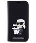 Original Case IPHONE 14 Karl Lagerfeld Bookcase Saffiano Karl & Choupette (KLBKP14SSANKCPK) black 3666339122782