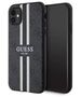 Original Case IPHONE 11 / XR Guess Hardcase 4G Printed Stripe MagSafe (GUHMN61P4RPSK) black 3666339119614