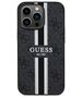 Original Case IPHONE 13 PRO Guess Hardcase 4G Printed Stripe MagSafe (GUHMP13LP4RPSK) black 3666339119652