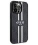 Original Case IPHONE 13 PRO Guess Hardcase 4G Printed Stripe MagSafe (GUHMP13LP4RPSK) black 3666339119652