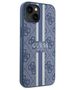 Original Case IPHONE 14 PLUS Guess Hardcase 4G Printed Stripe MagSafe (GUHMP14MP4RPSB) blue 3666339119980