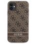 Original Case IPHONE 11 / XR Guess Hardcase 4G Stripe (GUHCN61P4SNW) brown 3666339170110