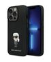 Original Case IPHONE 13 PRO MAX Karl Lagerfeld Silicone Ikonik Metal Pin (KLHCP13XSMHKNPK) black 3666339165949