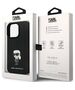 Original Case IPHONE 13 PRO MAX Karl Lagerfeld Silicone Ikonik Metal Pin (KLHCP13XSMHKNPK) black 3666339165949