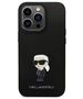 Original Case IPHONE 14 PRO Karl Lagerfeld Silicone Ikonik Metal Pin (KLHCP14LSMHKNPK) black 3666339165970