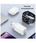 Wall Charger USAMS 2xUSB-C+1xUSB 65W (only head) GaN PD3.0 +QC3.0 Fast Charging white Sandru Series CC180TC02 (US-CC180) 6958444905174