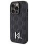 Original Case APPLE IPHONE 15 PRO MAX Karl Lagerfeld Hardcase Leather Monogram Hot Stamp Metal Logo (KLHCP15XPKLPKLK) black 3666339166748