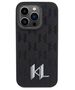 Original Case APPLE IPHONE 15 PRO MAX Karl Lagerfeld Hardcase Leather Monogram Hot Stamp Metal Logo (KLHCP15XPKLPKLK) black 3666339166748