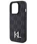 Original Case APPLE IPHONE 15 PRO MAX Karl Lagerfeld Hardcase Leather Monogram Hot Stamp Metal Logo (KLHCP15XPKLPKLK) black 3666339166748