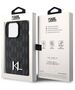 Original Case APPLE IPHONE 15 PRO MAX Karl Lagerfeld Hardcase Leather Monogram Hot Stamp Metal Logo (KLHCP15XPKLPKLK) black 3666339166748