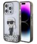 Original Case APPLE IPHONE 15 PRO Karl Lagerfeld Hardcase Liquid Glitter Ikonik (KLHCP15LLKKNSK) transparent 3666339164096