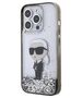 Original Case APPLE IPHONE 15 PRO Karl Lagerfeld Hardcase Liquid Glitter Ikonik (KLHCP15LLKKNSK) transparent 3666339164096