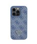 Original Case APPLE IPHONE 15 PRO Guess Hardcase Leather 4G Triangle Strass (GUHCP15LP4TDPB) blue 3666339146542