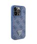 Original Case APPLE IPHONE 15 PRO Guess Hardcase Leather 4G Triangle Strass (GUHCP15LP4TDPB) blue 3666339146542