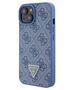 Original Case APPLE IPHONE 15 Guess Hardcase Leather 4G Triangle Strass (GUHCP15SP4TDPB) blue 3666339146528