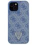 Original Case APPLE IPHONE 15 Guess Hardcase Leather 4G Triangle Strass (GUHCP15SP4TDPB) blue 3666339146528