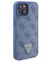 Original Case APPLE IPHONE 15 Guess Hardcase Leather 4G Triangle Strass (GUHCP15SP4TDPB) blue 3666339146528