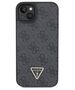 Original Case APPLE IPHONE 15 Guess Hardcase Leather 4G Diamond Triangle (GUHCP15SP4TDPK) black 3666339146245