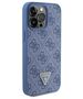 Original Case APPLE IPHONE 15 PRO MAX Guess Hardcase Leather 4G Triangle Strass (GUHCP15XP4TDPB) blue 3666339146559