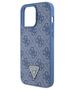 Original Case APPLE IPHONE 15 PRO MAX Guess Hardcase Leather 4G Triangle Strass (GUHCP15XP4TDPB) blue 3666339146559