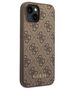 Original Case APPLE IPHONE 15 PLUS Guess Hard Case 4G Metal Gold Logo (GUHCP15MG4GFBR) brown 3666339171711