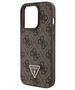 Original Case APPLE IPHONE 15 PRO MAX Guess Hardcase Leather 4G Triangle Strass (GUHCP15XP4TDPW) brown 3666339146412