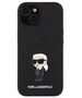 Original Case APPLE IPHONE 15 Karl Lagerfeld Hardcase Fixed Glitter Ikonik Logo Metal Pin (KLHCP15SGKNPSK) black 3666339165390