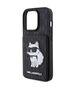 Original Case APPLE IPHONE 15 PRO MAX Karl Lagerfeld Hardcase Saffiano Cardslots and Stand Monogram Choupette (KLHCP15XSAKCNSCK) black 3666339169626