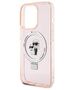 Original Case APPLE IPHONE 15 PRO MAX Karl Lagerfeld Hardcase Ring Stand Karl&Choupettte MagSafe (KLHMP15XHMRSKCP) pink 3666339169022