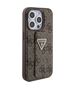 Original Case APPLE IPHONE 15 PRO Guess Hardcase Grip Stand 4G Triangle Strass (GUHCP15LPGS4TDW) brown 3666339197452